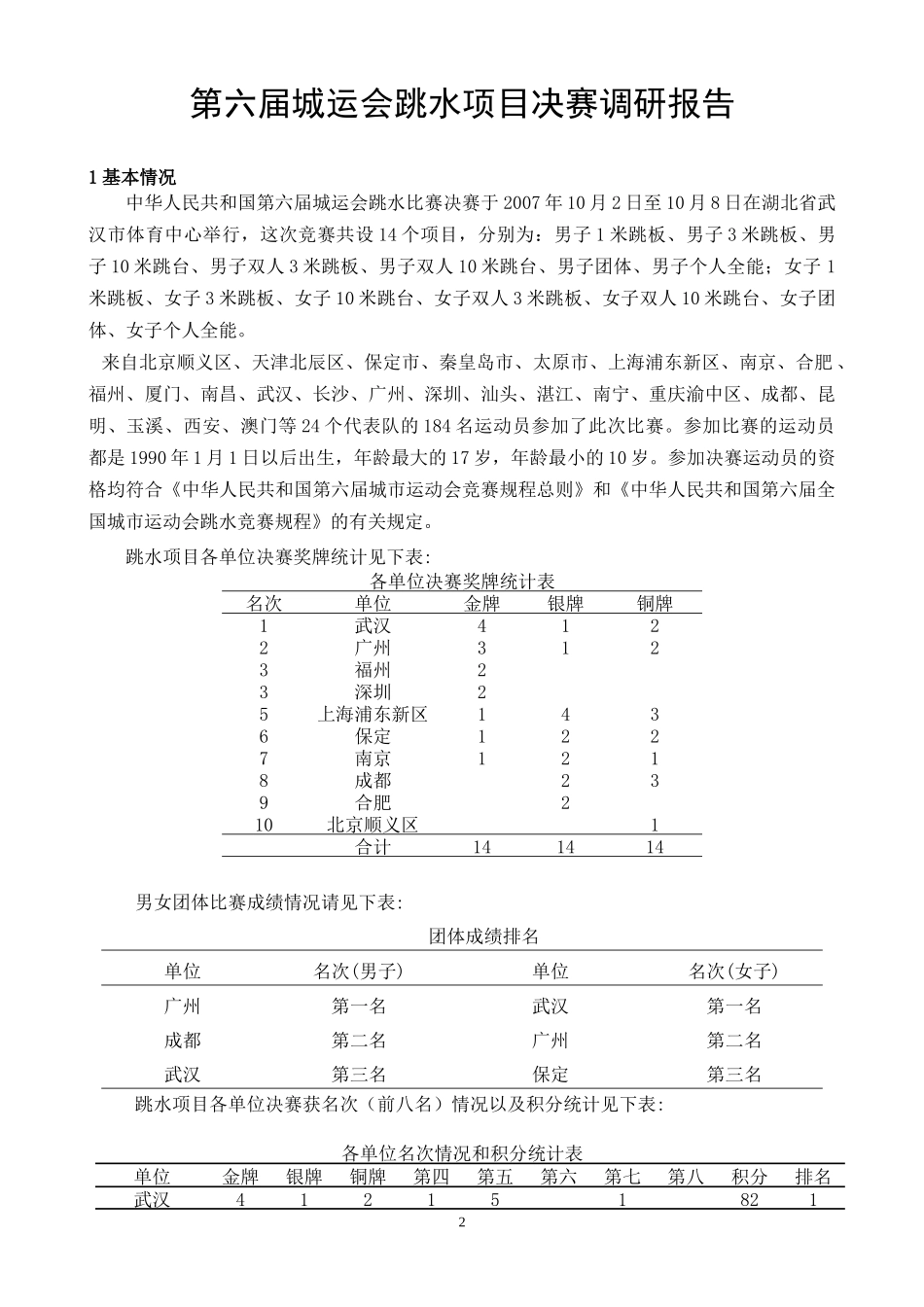 城运会跳水项目决赛调研报告_第2页