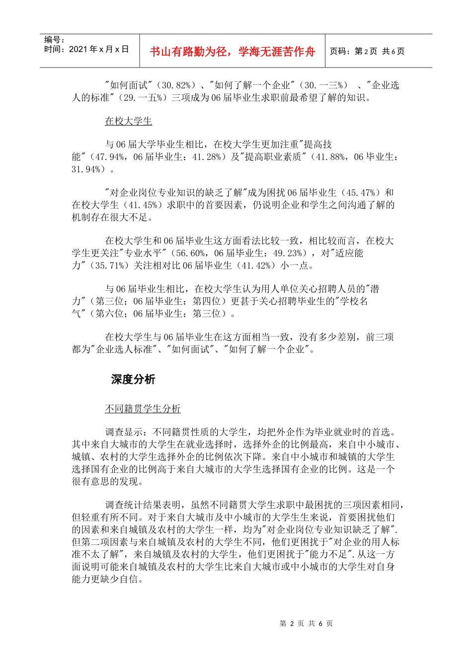 大学生就业现状及发展年度调查报告_第2页