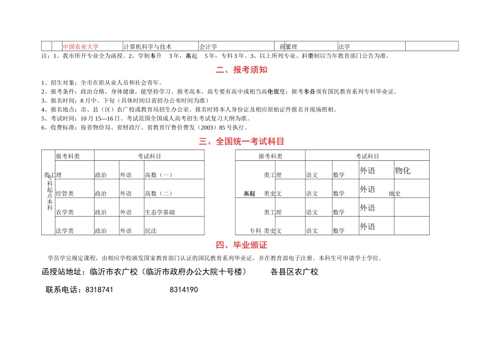 山东农业大学、中国石油大学、中国农业大学、莱阳农学院_第3页