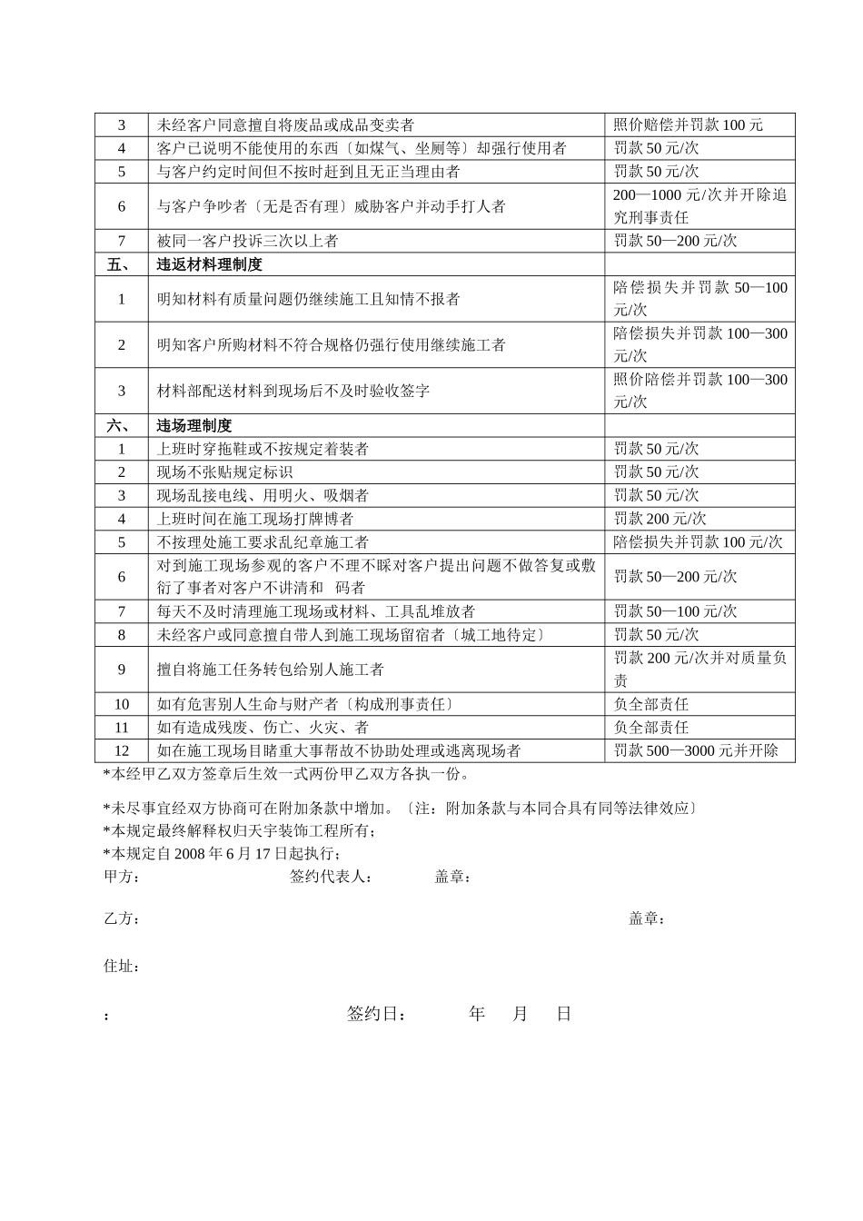 工程监理岗位职责及奖罚条例_第3页