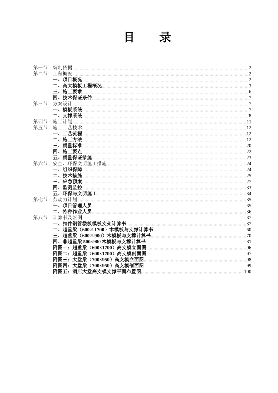 国际大酒店高大模板工程安全专项施工方案_第2页