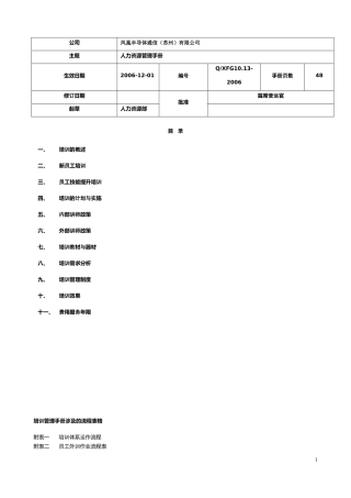 培训管理手册36页
