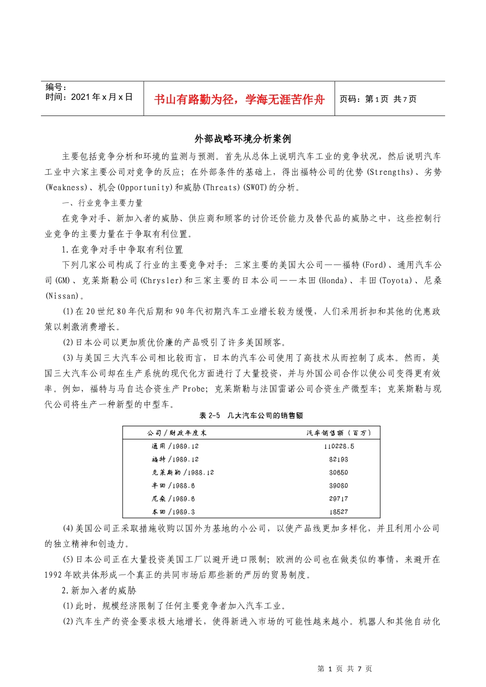外部战略环境分析案例_第1页