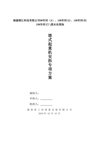 塔吊专项施工方案(最终版)(42页)