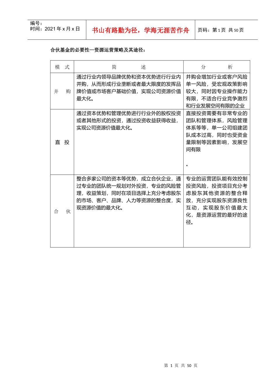 基金商业计划书1_第1页