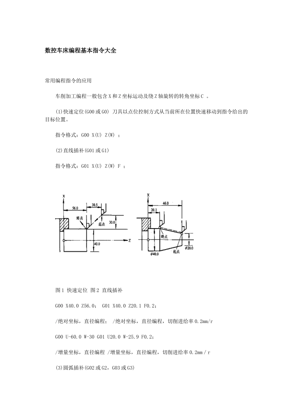 数控车床编码指令大全(30页)_第1页