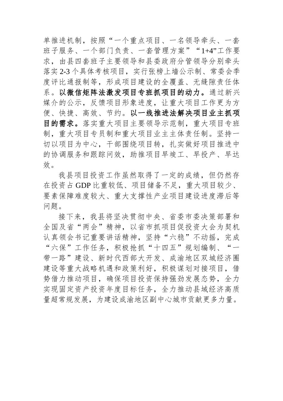 在项目投资工作大会上的发言_第2页