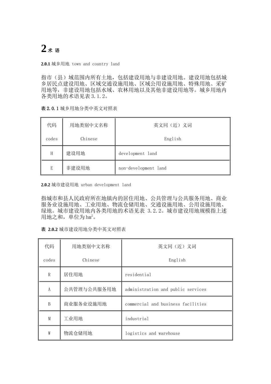 城市用地分类与规划建设用地标准_第2页