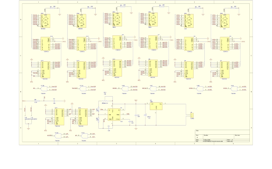 数电电子钟设计原理_第1页