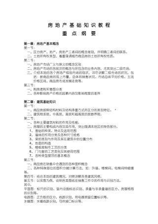 房地产基础知识教程( 77页)