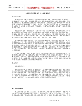 大智慧6月投资报告及10大超值股分析
