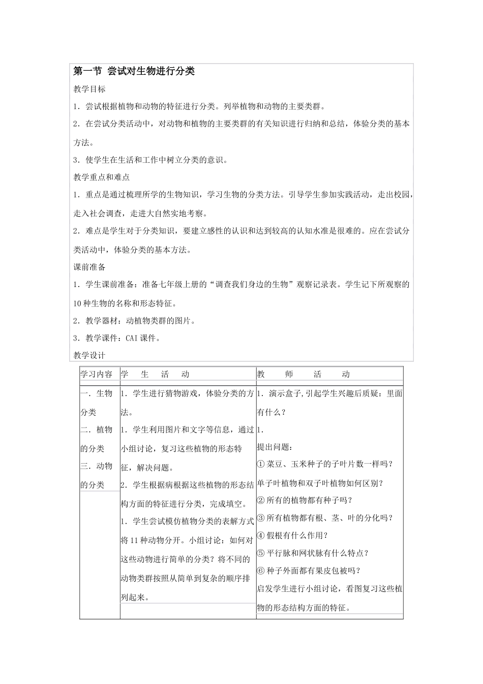 尝试对生物进行分类_第1页