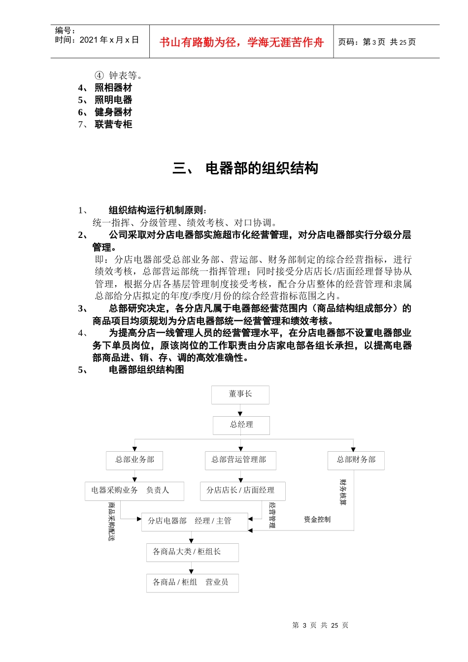 大新电器有限公司部经营管理指导工作手册_第3页