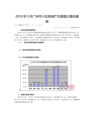 广州市十区房地产交易登记情况通报