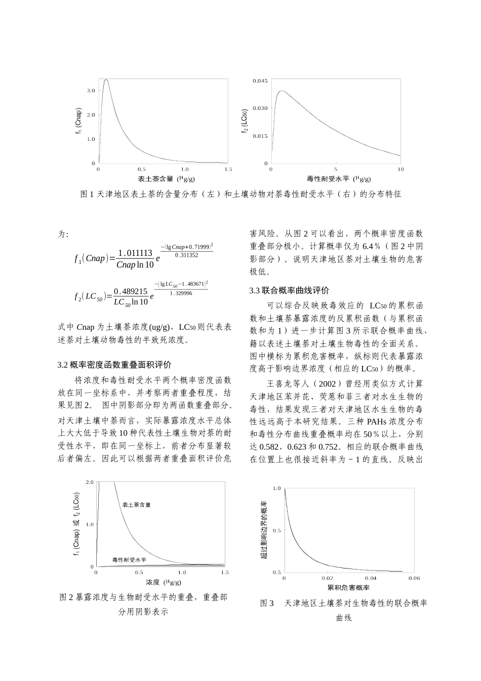 天津地区土壤中萘的生态风险分析_第3页