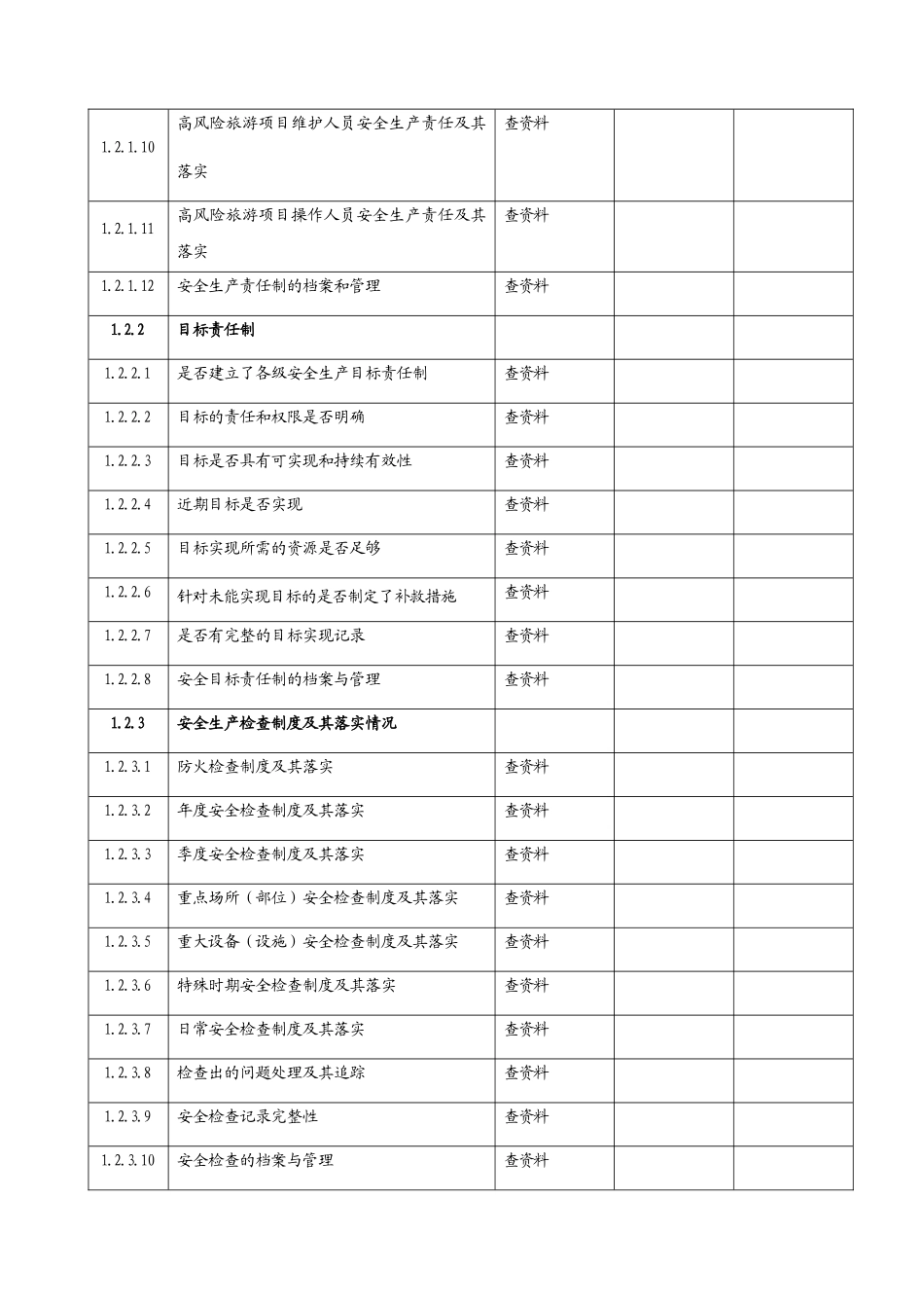 旅游区(点)安全检查表_第3页