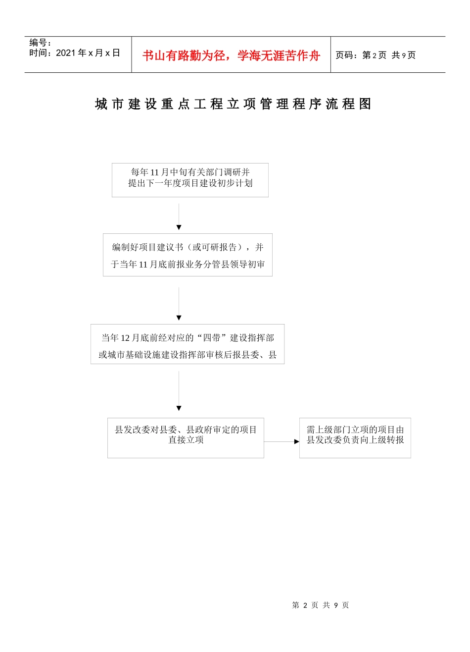 城市建设重点工程管理工作流程图_第2页