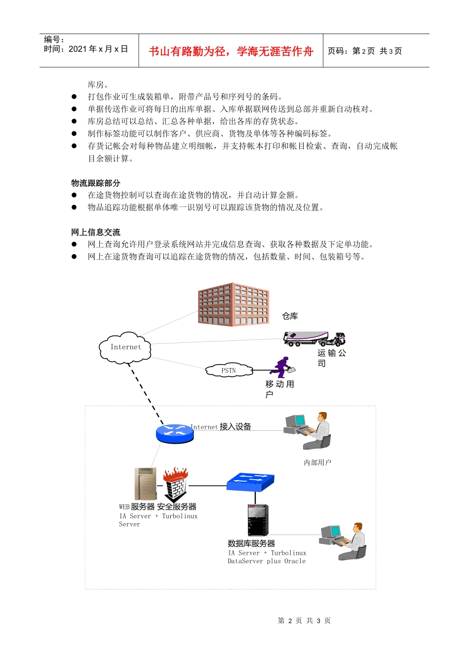 基于turbolinux的网上物流管理系统doc_第2页