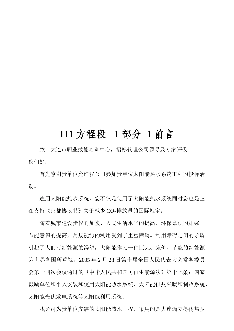 大连市某项目招标书_第1页