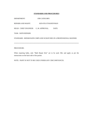 国外著名酒店工程部操作程序-3(英文)REPAIRSANDMAINTENANCE(37-56)