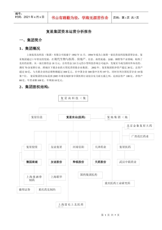 复星集团资本运营分析报告3