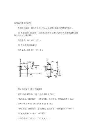 数控车床编程基本指令大全