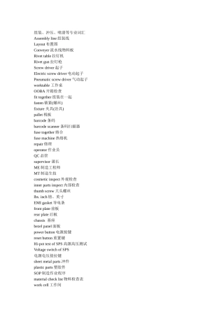 各行业专业英语词汇--机械类