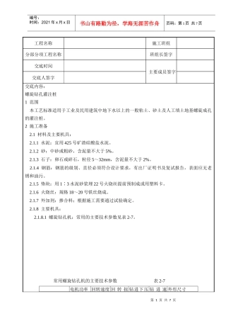 基础工程-螺旋钻孔灌注桩