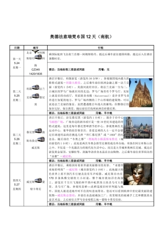 奥德法意瑞梵6国12天（超值特价）-中国通用旅游_