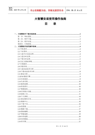 大智慧安装使用操作指南