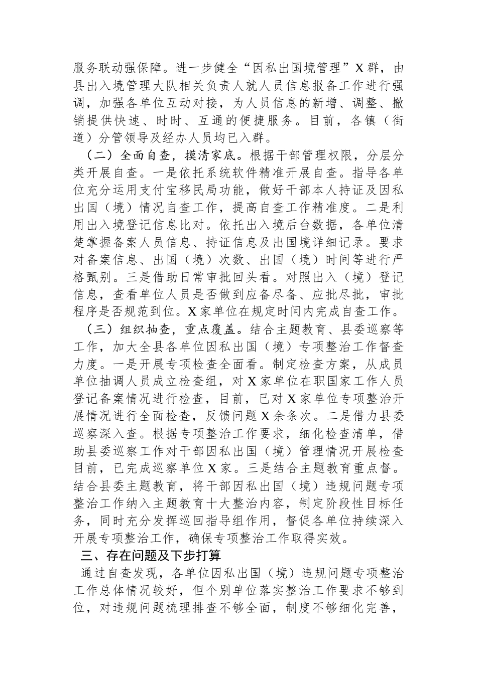 干部因私出国（境）专项整治行动阶段性总结_第2页