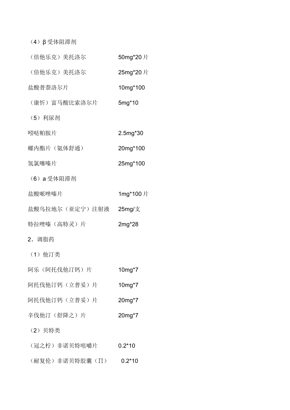 心脏病常用药_第2页