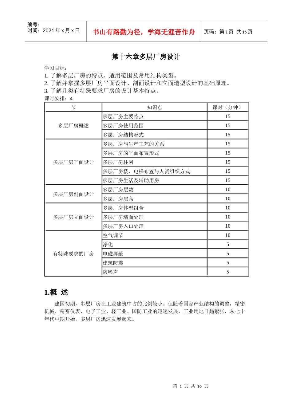 多层厂房介绍_第1页