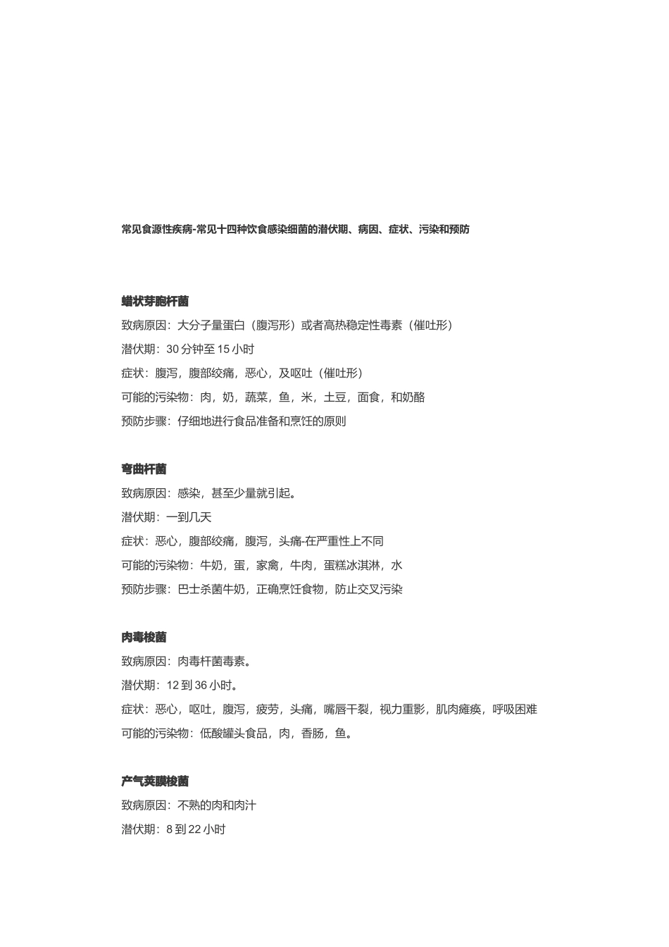 常见食源性疾病概述_第1页