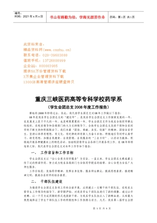 学生会团总支年度工作报告