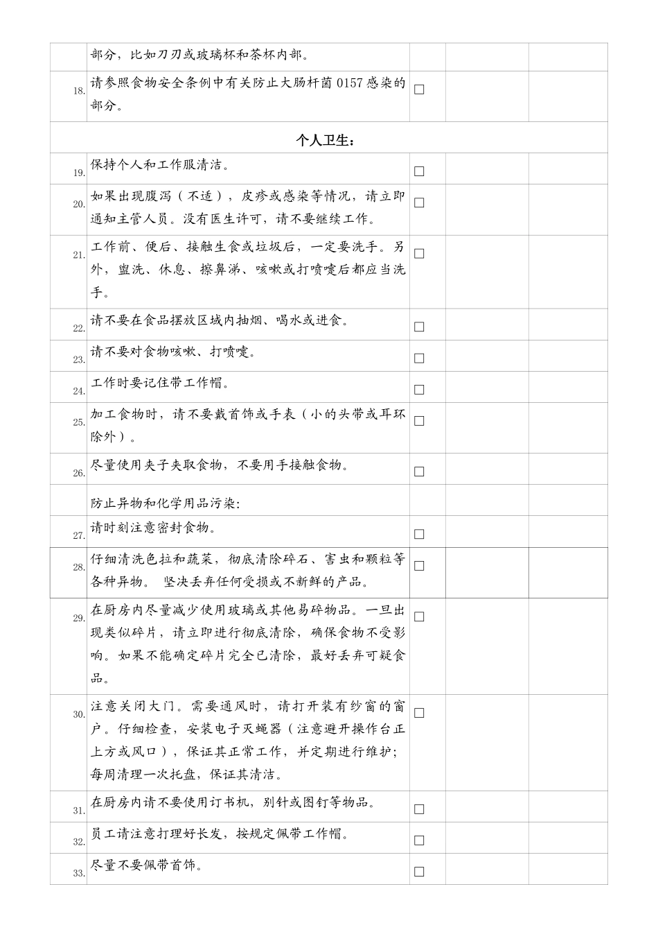 厨房操作检查程序_第2页
