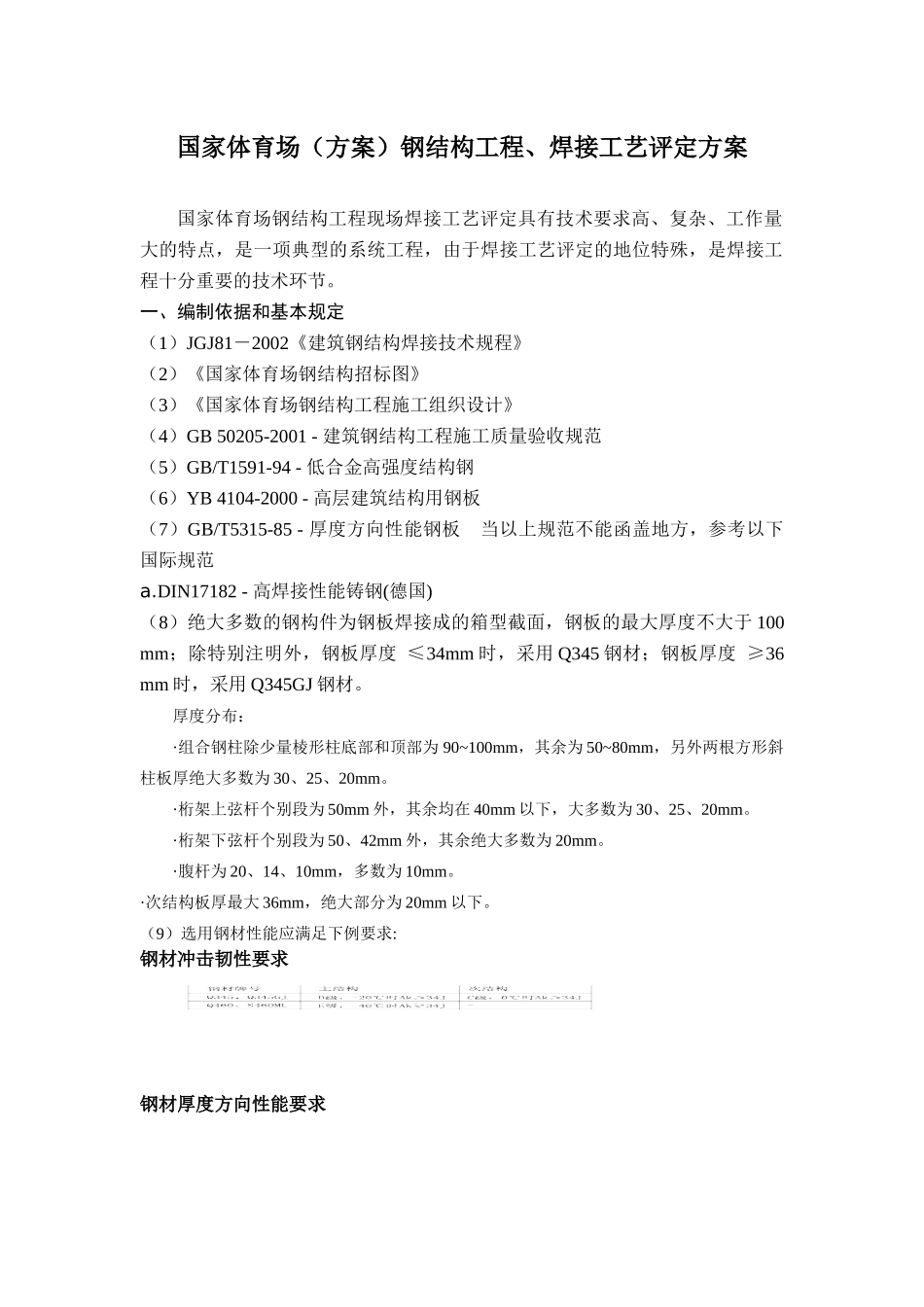 国家体育场(方案)钢结构工程、焊接工艺评定方案_第2页