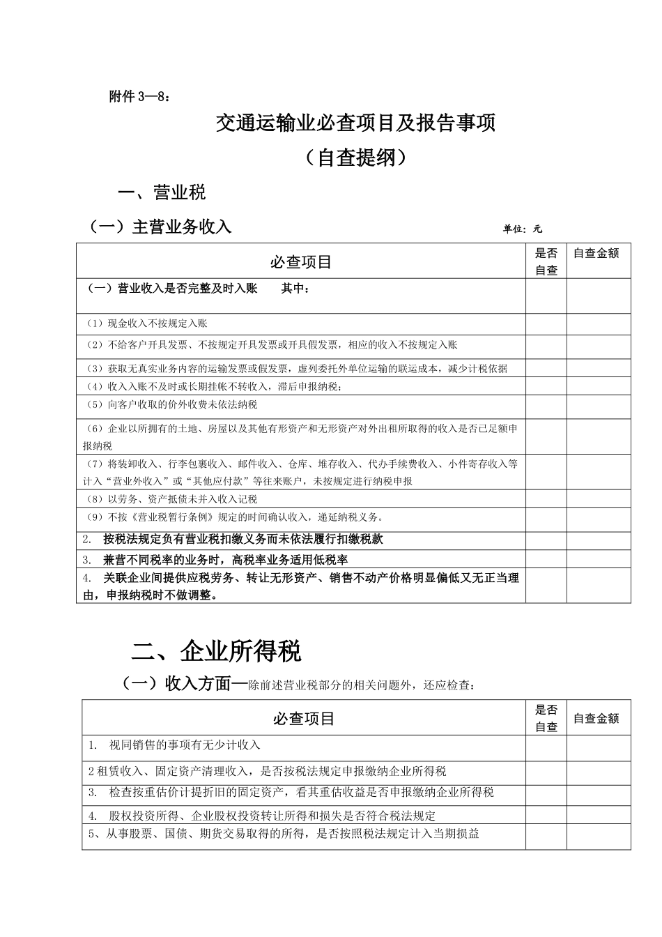 房地产开发业必查项目及报告事项_第1页
