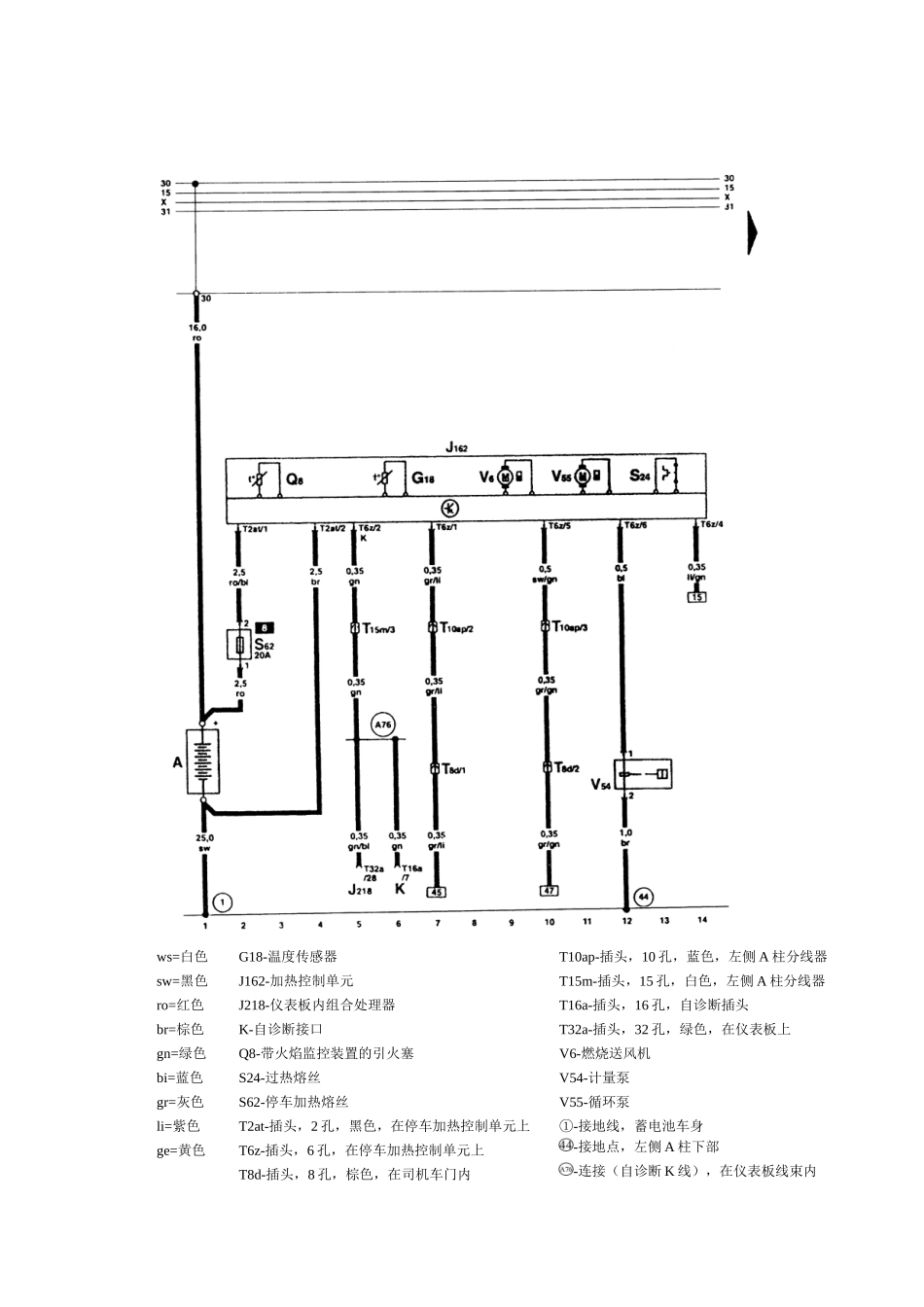 带遥控的停车加热装置和空调电气线路图(1)_第2页