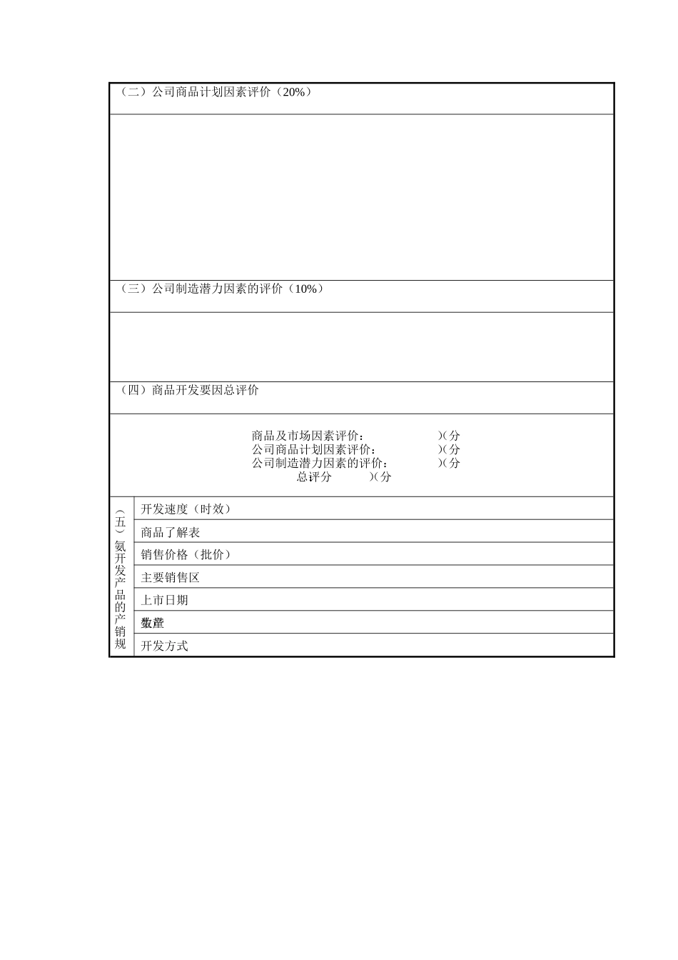 家电行业-产品开发评价表_第2页