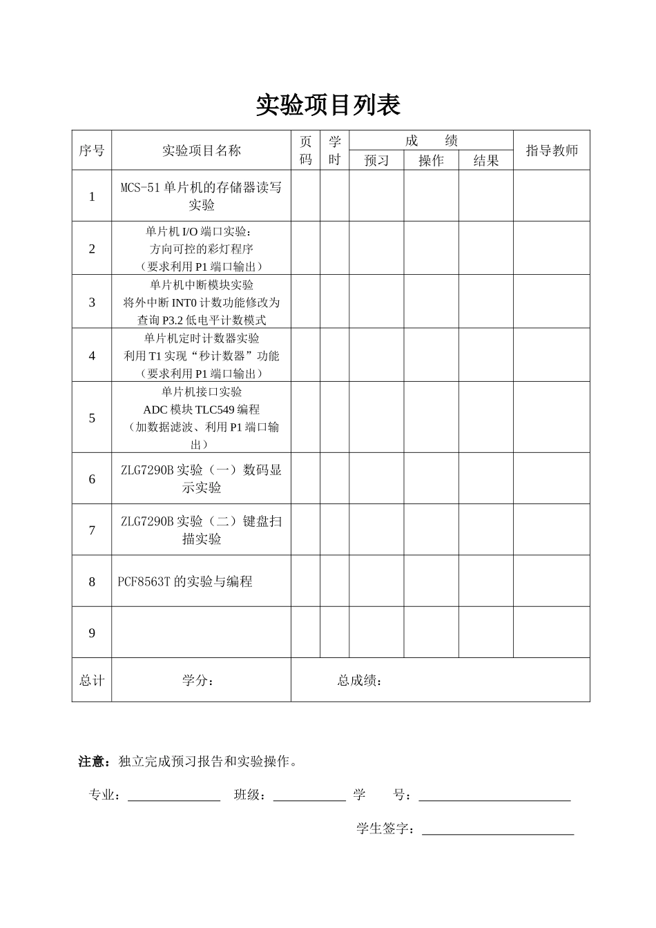 单片机实验模版(电子)_第2页