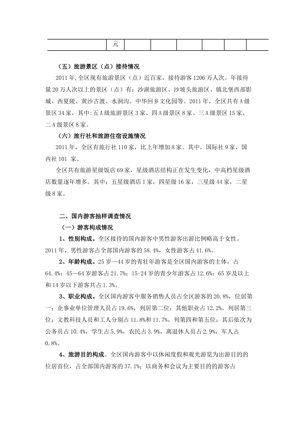 宁夏旅游经济发展年度统计公报_第3页