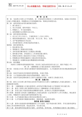 宁波博洋导师制管理制度