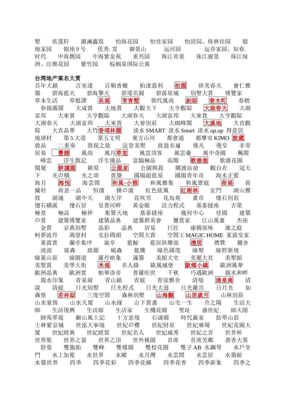 房地产案名_主题广告语_系列文案大全_226页_第3页