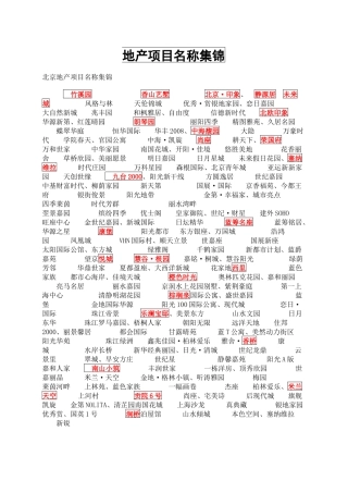 房地产案名_主题广告语_系列文案大全_226页