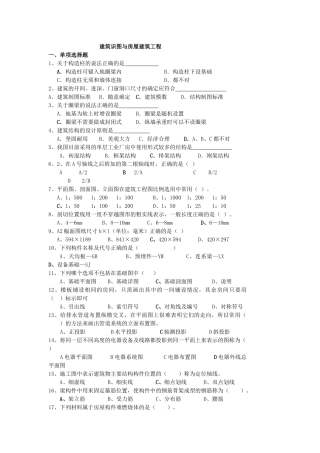 建筑识图与房屋建筑工程