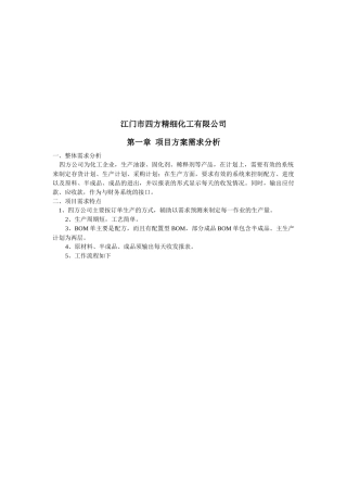 四方精细化工公司概述
