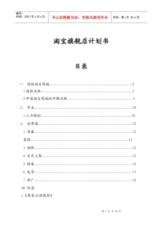 天猫商城计划书