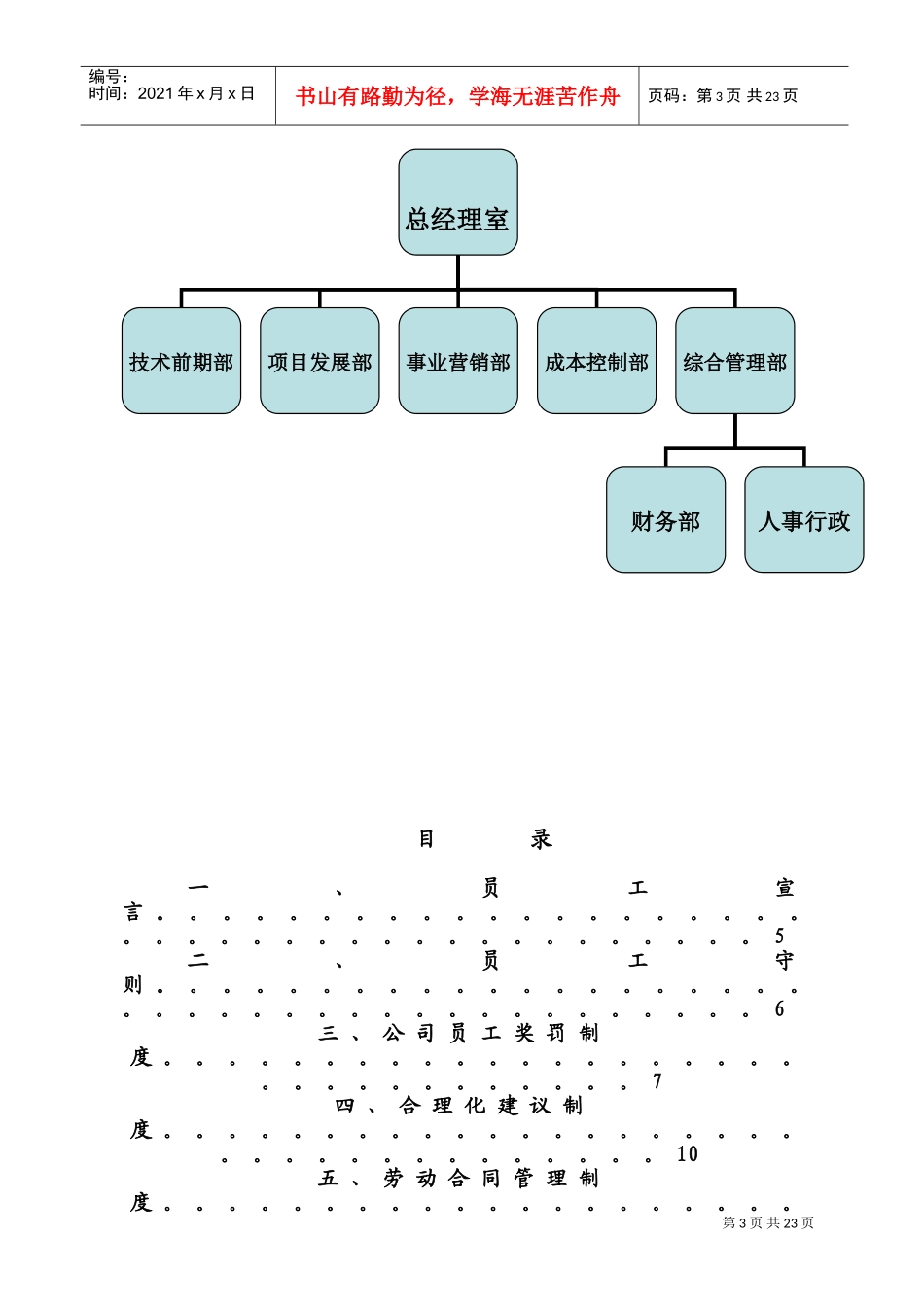 宁波某某公司员工手册_第3页