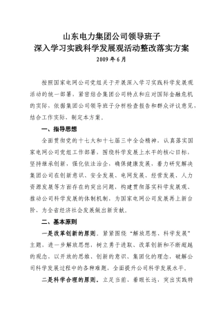 山东电力集团公司领导班子